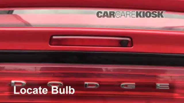 2012 Dodge Charger RT 5.7L V8 Luces Luz de freno central (reemplazar foco)